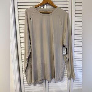 Rhone Men's Reign Beige Long Sleeve Shirt